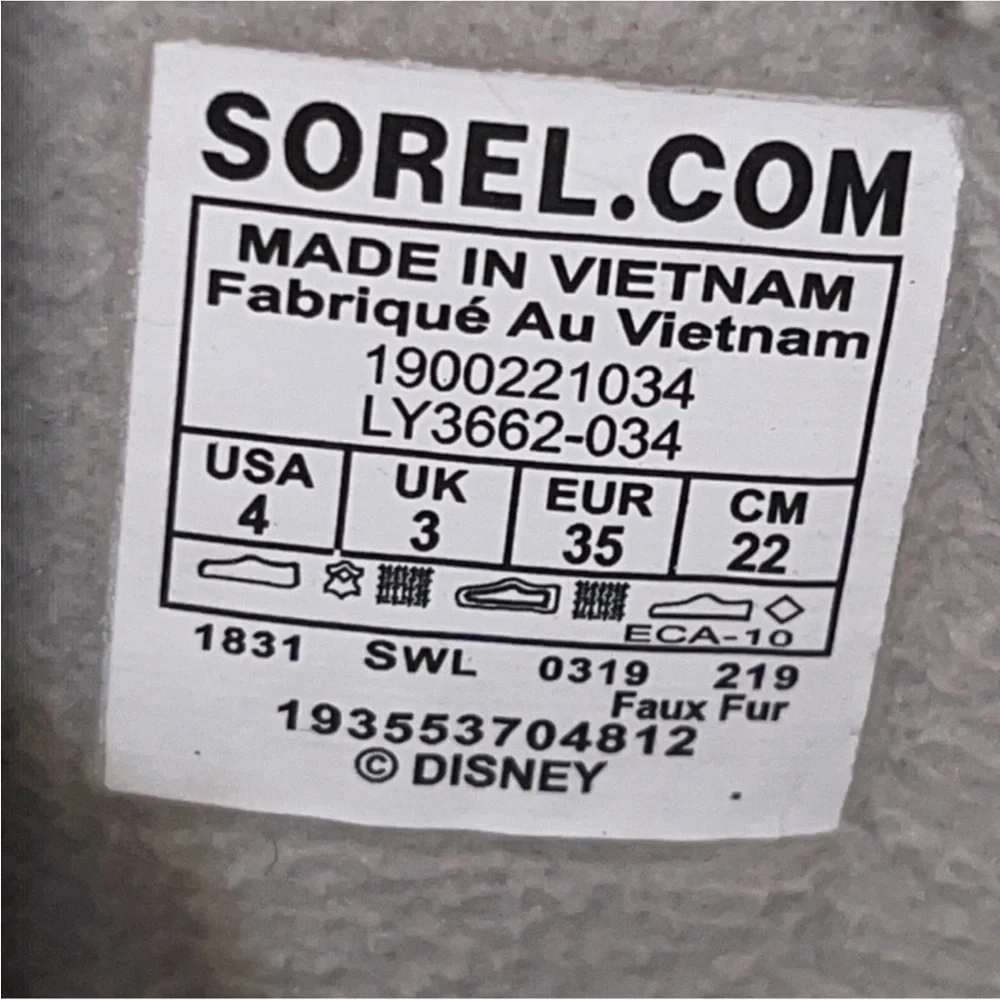 Authentic Sorel signature designer little girls waterproof winter boots sz 4